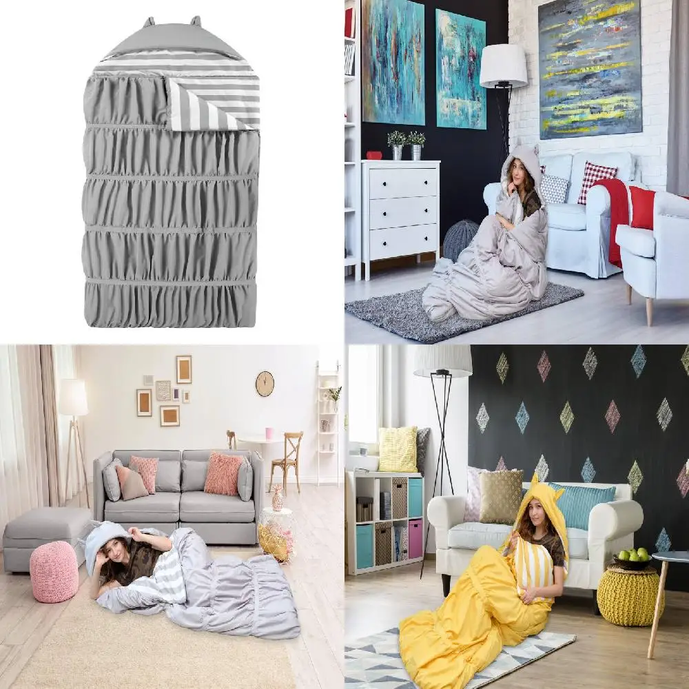 Gorgeous 32 x 75-inch Grey 1-Piece Super Soft & Cozy Comfort Ruffled Sleeping Bag for Ultimate Relaxation.
Gorgeous 32 x 75-inch Grey 1-Piece Super Soft & Cozy Comfort Ruffled Sleeping Bag for Ultimate Relaxation.