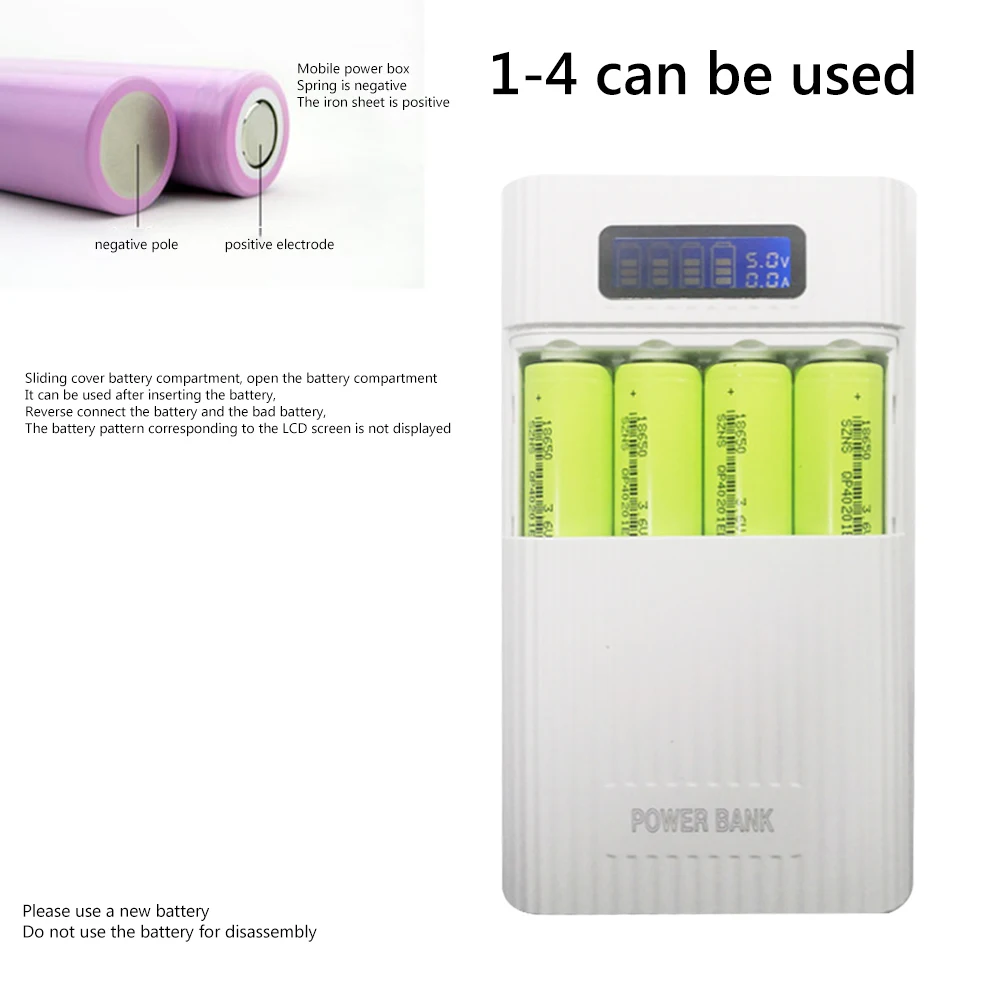 DIY Battery Charge Storage Box LCD Digital Display Fast Charging Phone Power Box Micro USB Type-C Input for Rechargeable Battery
DIY Battery Charge Storage Box LCD Digital Display Fast Charging Phone Power Box Micro USB Type-C Input for Rechargeable Battery