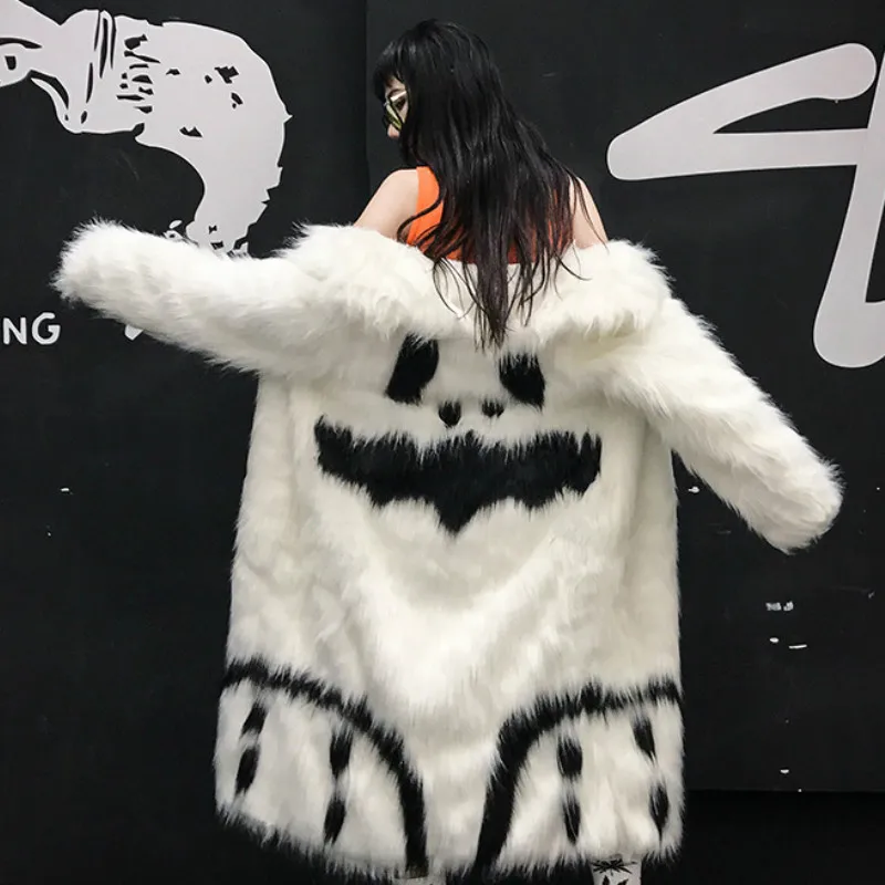 Luxury Warm Faux Mink Fur Long Cardigan Jacket Gown Devil Head Windbreaker G-dragon's Crooked Imitation Fox Fur Teddy Abrigos
Luxury Warm Faux Mink Fur Long Cardigan Jacket Gown Devil Head Windbreaker G-dragon's Crooked Imitation Fox Fur Teddy Abrigos
