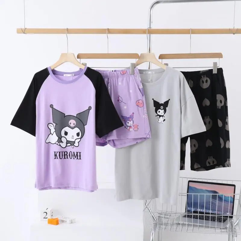 Kawaii Sanrioed Kuromi New Spring and Summer Couple Style Print Pullover Round Neck Short Sleeve Pajamas Toys for Girls
Kawaii Sanrioed Kuromi New Spring and Summer Couple Style Print Pullover Round Neck Short Sleeve Pajamas Toys for Girls