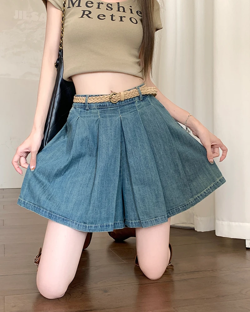 Женские джинсовые мини-шорты S-XL 2 цветов с высокой талией, женские летние тонкие плиссированные короткие джинсы в американском стиле для женщин (L9003
Женские джинсовые мини-шорты S-XL 2 цветов с высокой талией, женские летние тонкие плиссированные короткие джинсы в американском стиле для женщин (L9003