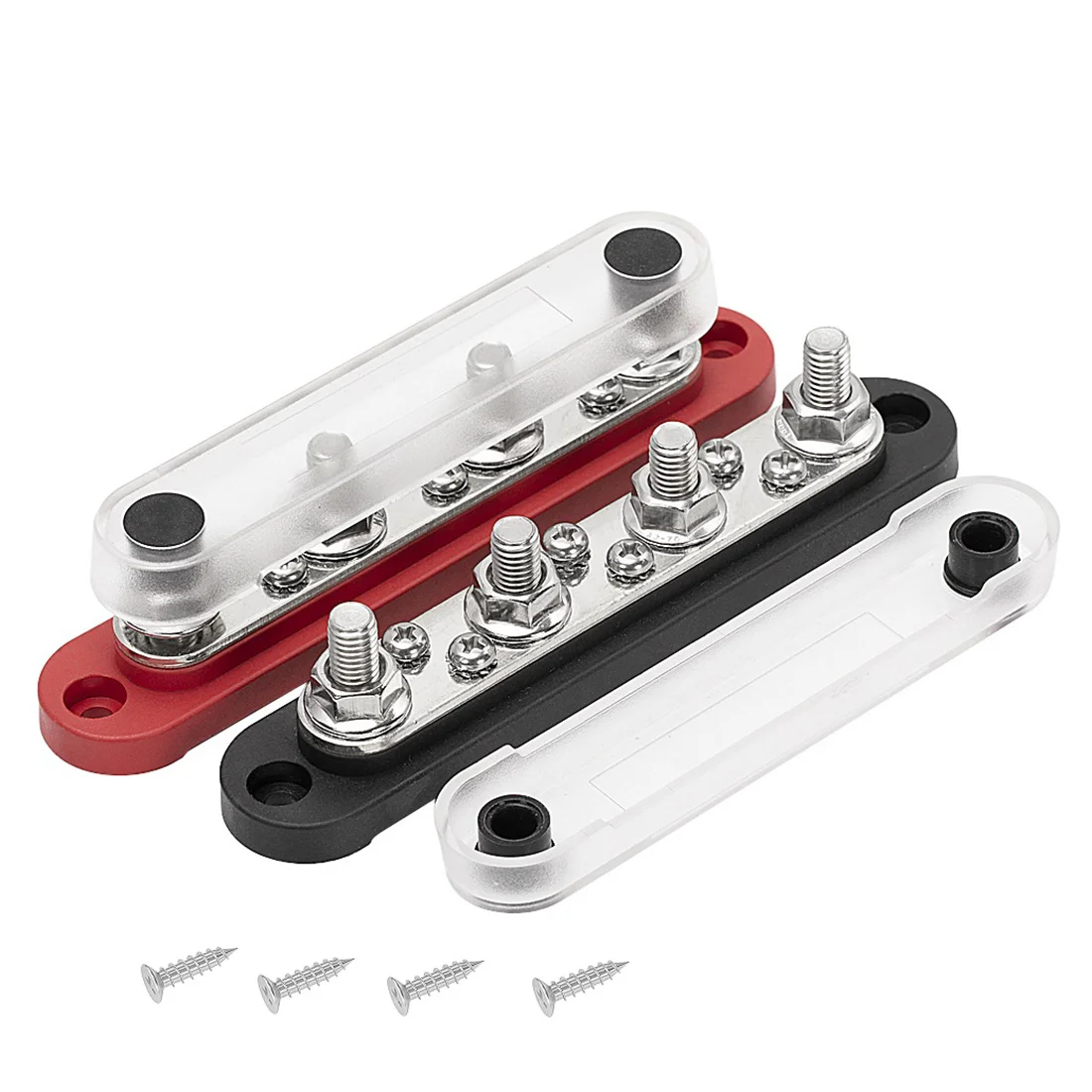 Car Terminal Block Bus Bar 48V 150A Power Distribution Block M8 Terminal Bus for Automotive Boat Solar System Black&Red
Car Terminal Block Bus Bar 48V 150A Power Distribution Block M8 Terminal Bus for Automotive Boat Solar System Black&Red