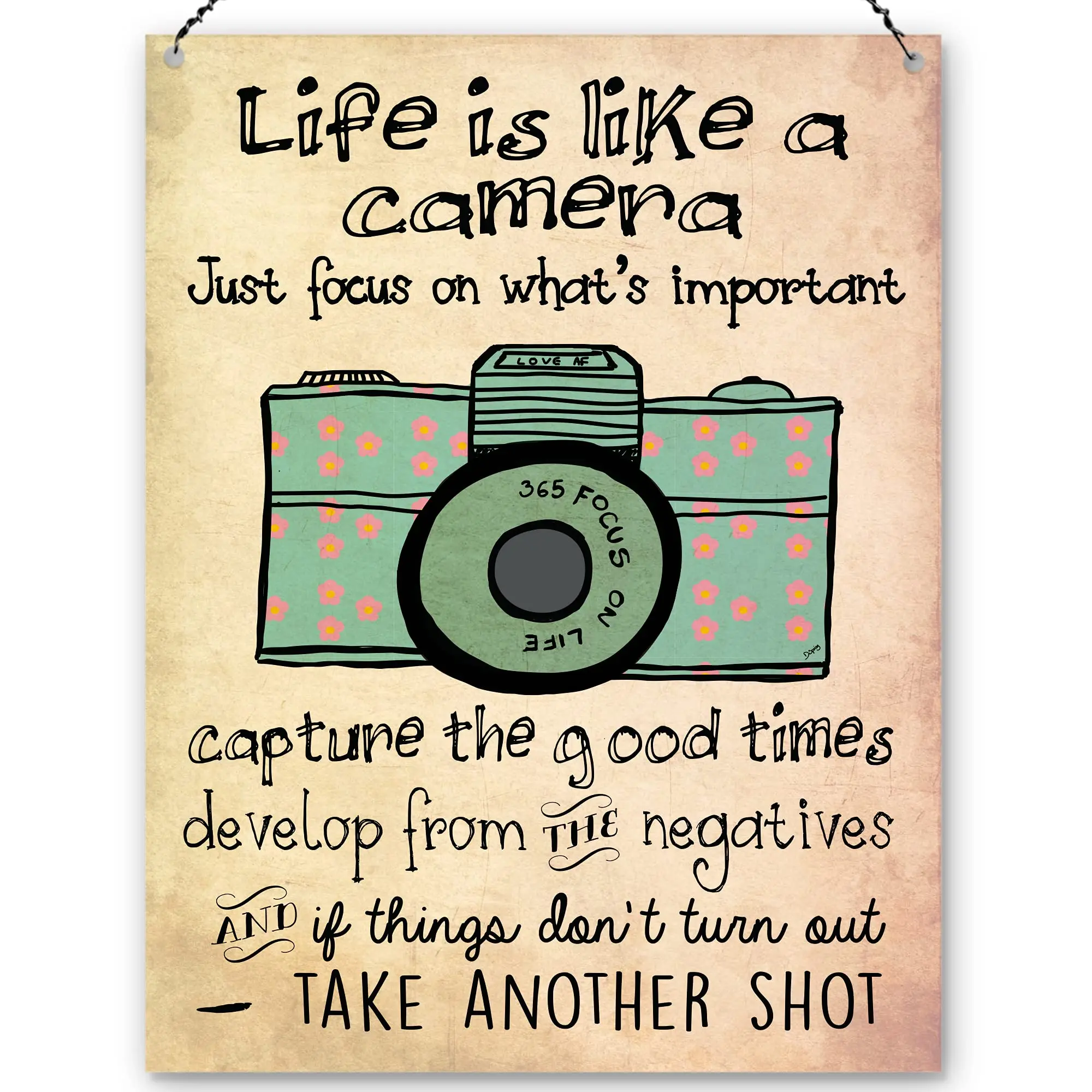 vintage decor Dorothy Spring Life Is Like A Camera Cute Inspirational Quote Wall Plaque Metal Sign Perfect Gift wall decor
vintage decor Dorothy Spring Life Is Like A Camera Cute Inspirational Quote Wall Plaque Metal Sign Perfect Gift wall decor