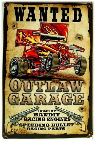 Vintage Poster Series Wanted Outlaw of The Bandit Racing Engines Metallic Tin Sign
Vintage Poster Series Wanted Outlaw of The Bandit Racing Engines Metallic Tin Sign