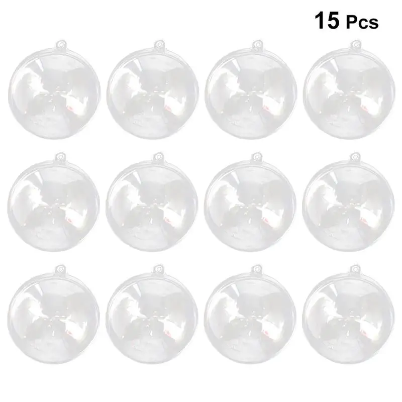 15pcs 5cm Transparent Plastic Fill-able Hollow Sphere Xmas Hanging Ornament Party Wedding Decor
15pcs 5cm Transparent Plastic Fill-able Hollow Sphere Xmas Hanging Ornament Party Wedding Decor