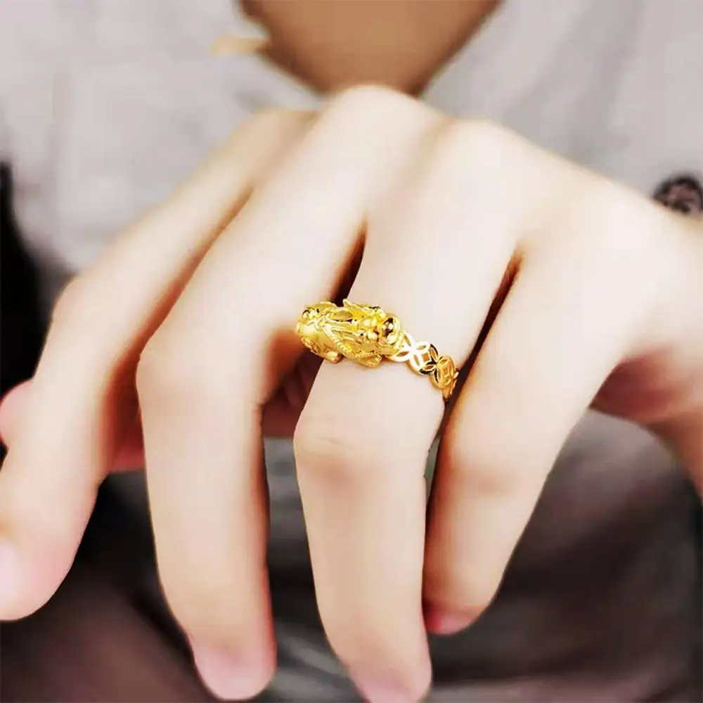 Men Finger Ring Wedding Bridal Jewelry Sand Gold Ring Adjustable Opening Ring Women Pixiu Ring Korean Style Ring
Men Finger Ring Wedding Bridal Jewelry Sand Gold Ring Adjustable Opening Ring Women Pixiu Ring Korean Style Ring