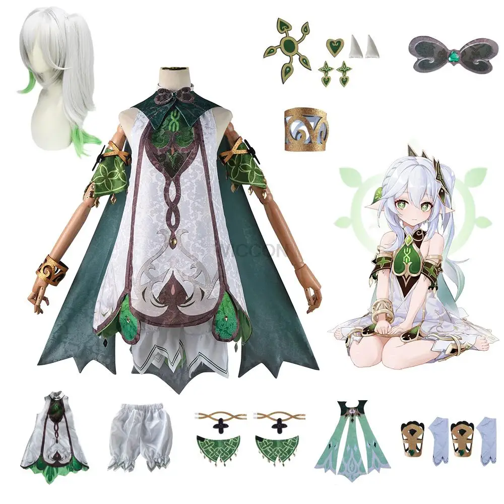 Game Genshin Impact Nahida Cosplay Costume Wig Lesser Lord Cosplay Costume Full Set Role Play Outfits Uniform 
Game Genshin Impact Nahida Cosplay Costume Wig Lesser Lord Cosplay Costume Full Set Role Play Outfits Uniform