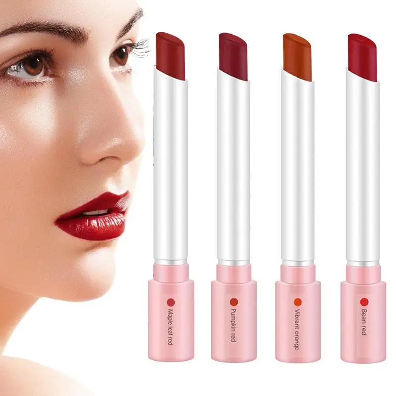 

Matte Velvet Lipsticks Smoke Case Design Red Color Non-Stick Lipstick Makeup 4 Colors Long Lasting Waterproof Lipsticks Gift