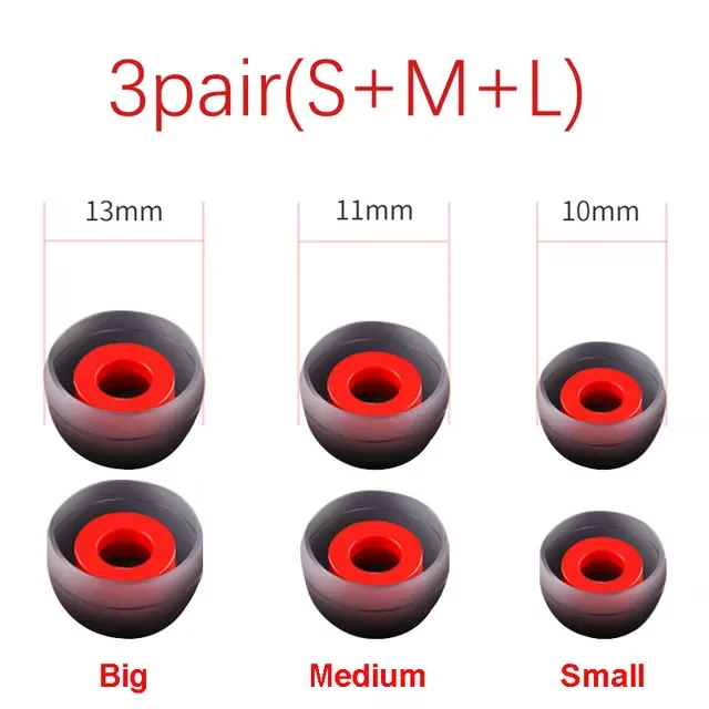 mm (L m s) silicone Ear Pads for in-Ear Headphones Silicone eartips/Ear sleeve Headset Accessories
mm (L m s) silicone Ear Pads for in-Ear Headphones Silicone eartips/Ear sleeve Headset Accessories