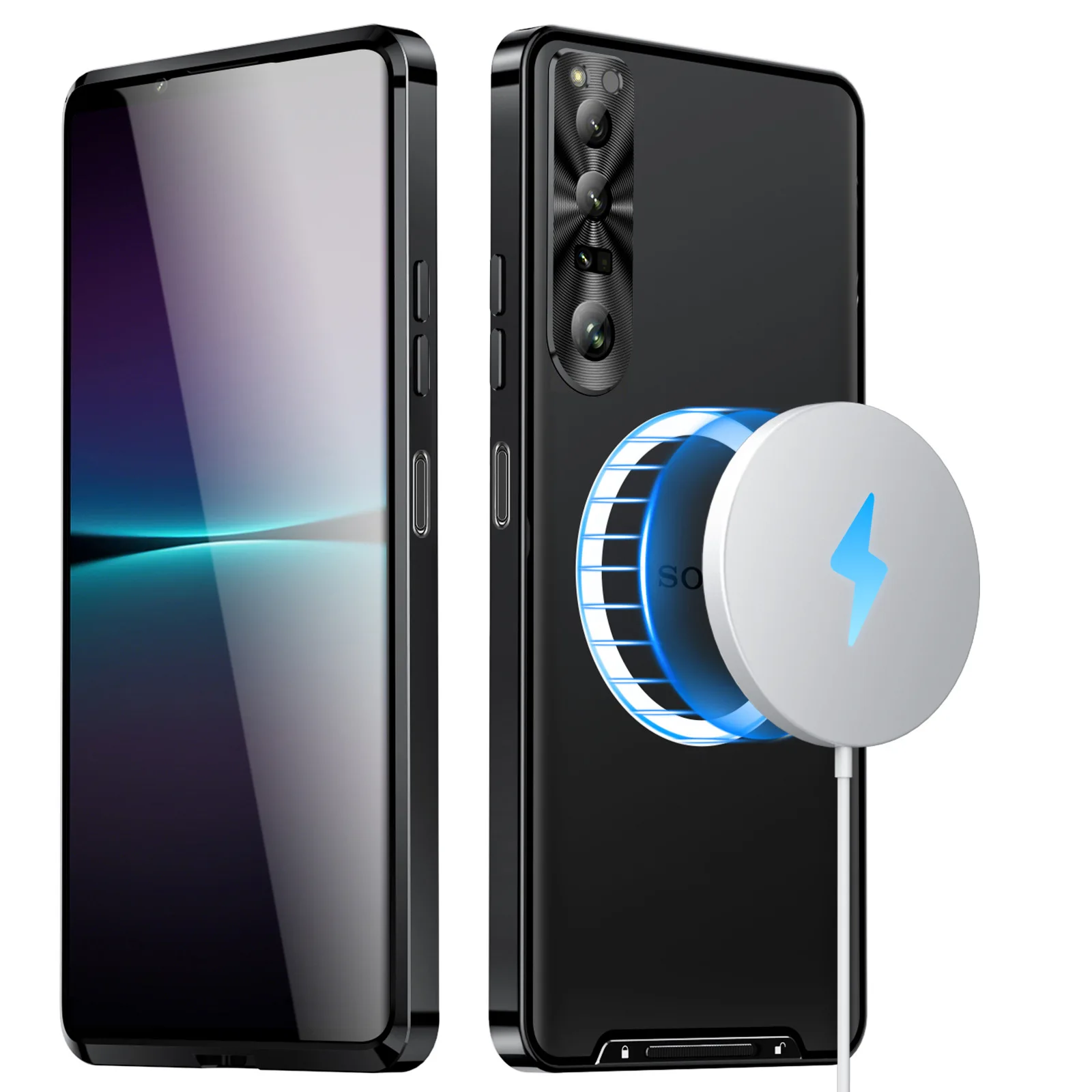 Magnetic Magsafe Case For Sony Xperia 1 IV 10V Metal Aluminium alloy Glass frosted protective ultra-thin wireless charge cover
Magnetic Magsafe Case For Sony Xperia 1 IV 10V Metal Aluminium alloy Glass frosted protective ultra-thin wireless charge cover