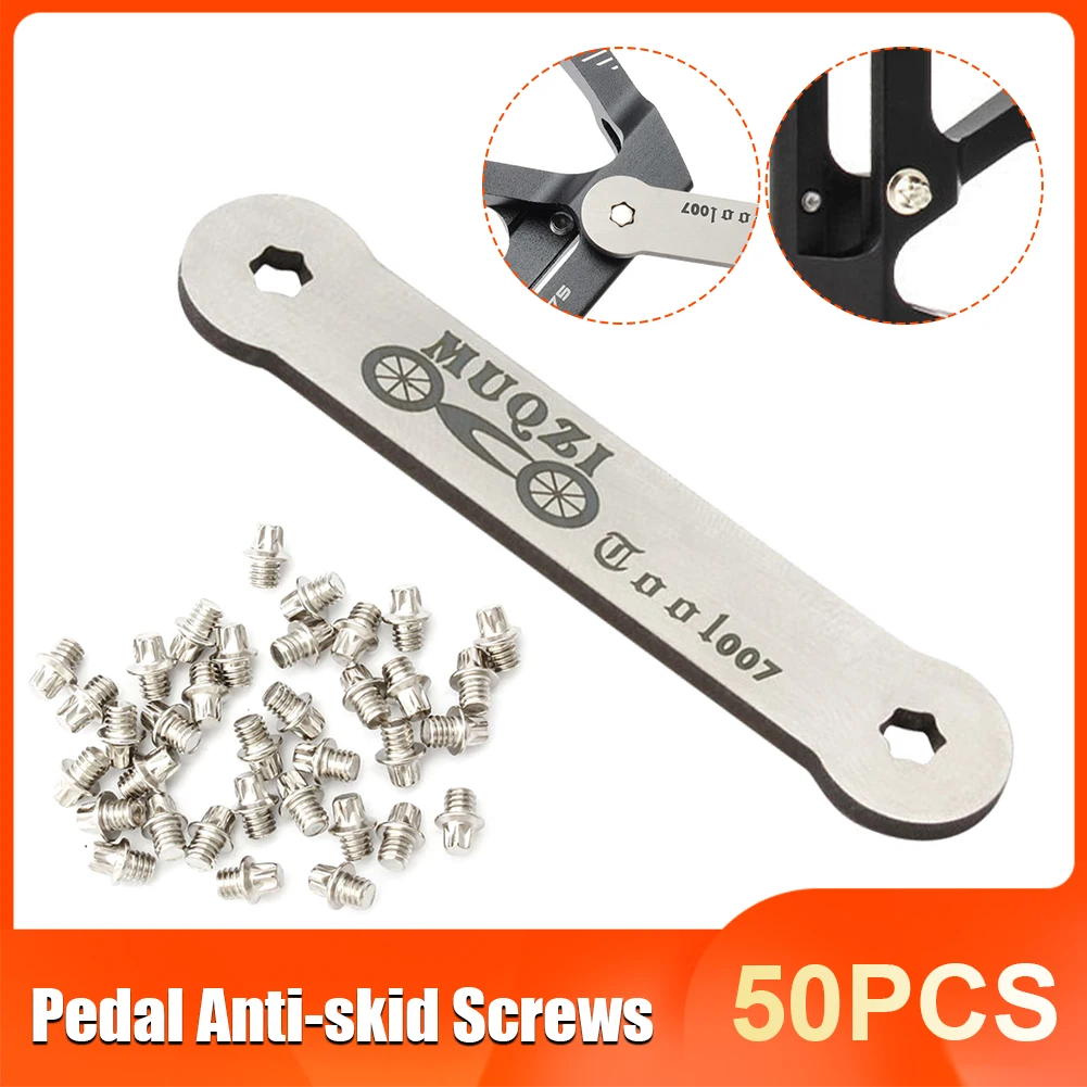 2022 New 50pcs Bike Pedal Replacement Screws Pins Bolts Bike Hex M4 Pedal Pin Screws Set Road MTB Folding Cycling Pedal Tool
2022 New 50pcs Bike Pedal Replacement Screws Pins Bolts Bike Hex M4 Pedal Pin Screws Set Road MTB Folding Cycling Pedal Tool