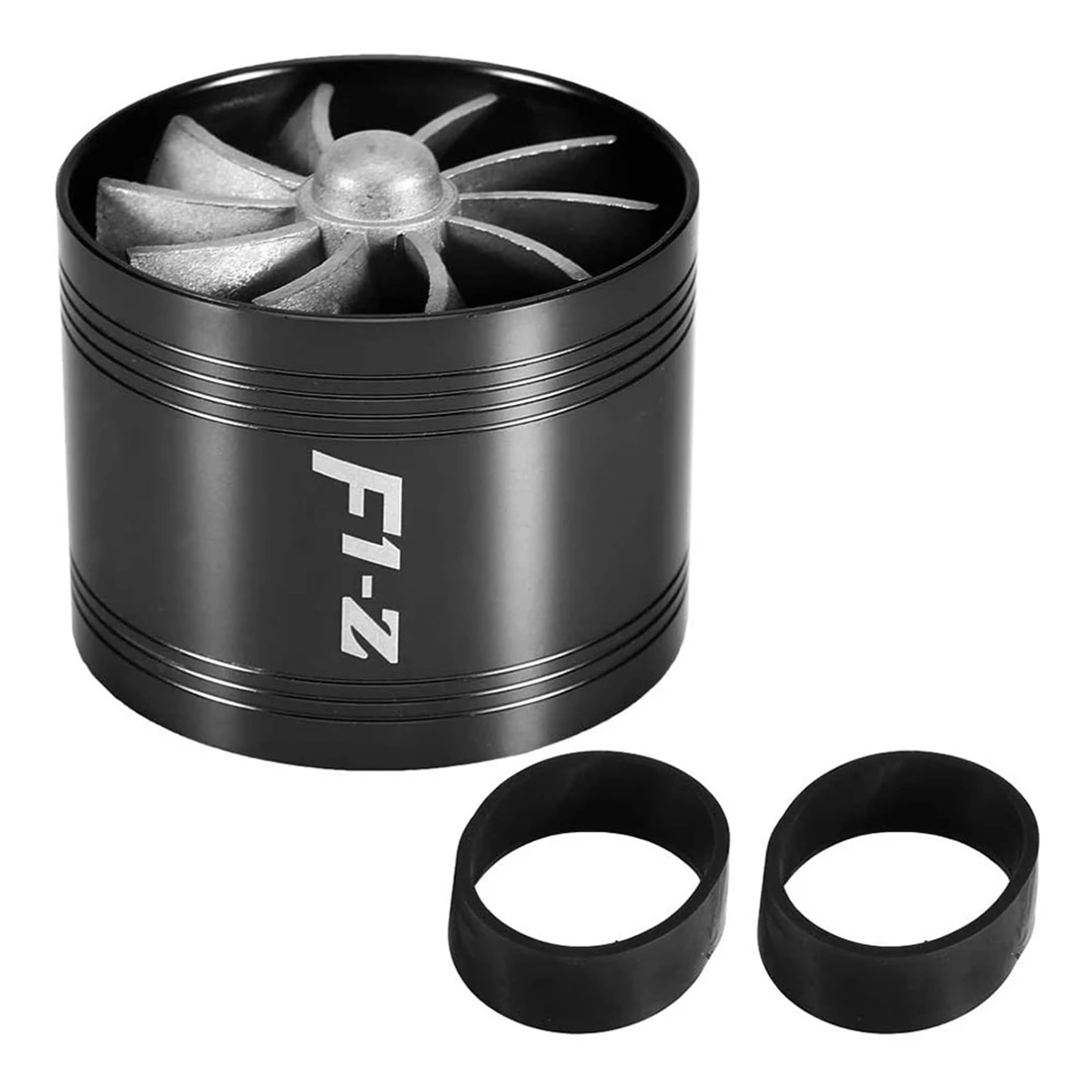 

Air Intake Turbo, Car Air Intake Turbonator Single Fan Turbine Supercharger Gas Fuel Saver Turbo (Black)
