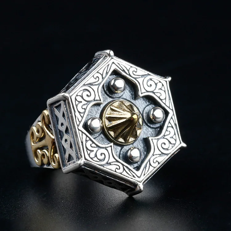 New Ring Men's Fashion Men's Personality Retro Pentagon European and American Ring Single Hip Hop Index Finger Ring
New Ring Men's Fashion Men's Personality Retro Pentagon European and American Ring Single Hip Hop Index Finger Ring