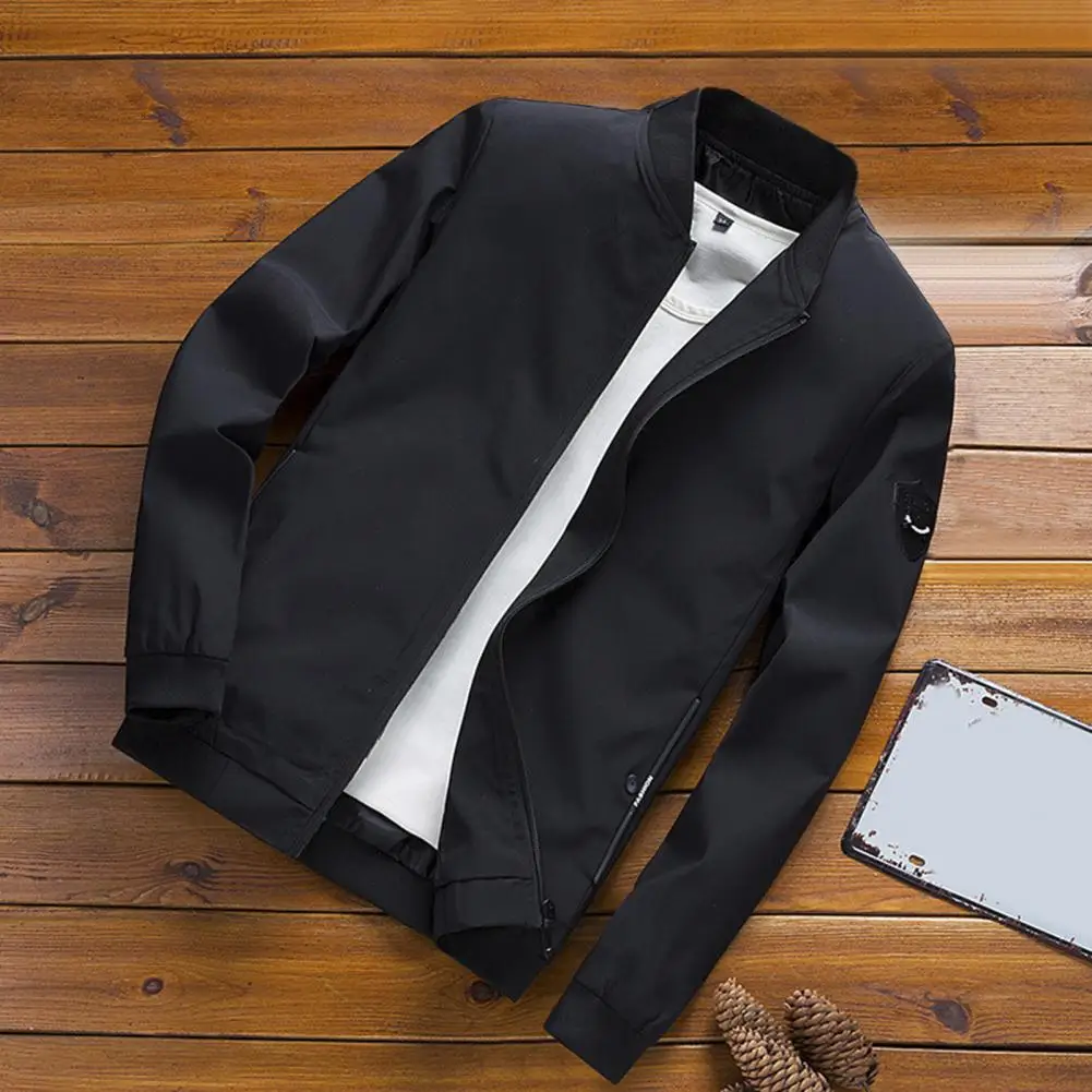 Stylish Men Jacket Soft Men Outerwear Fine Stitching Ribbed Cuff Zipper Coat Slim
Stylish Men Jacket Soft Men Outerwear Fine Stitching Ribbed Cuff Zipper Coat Slim