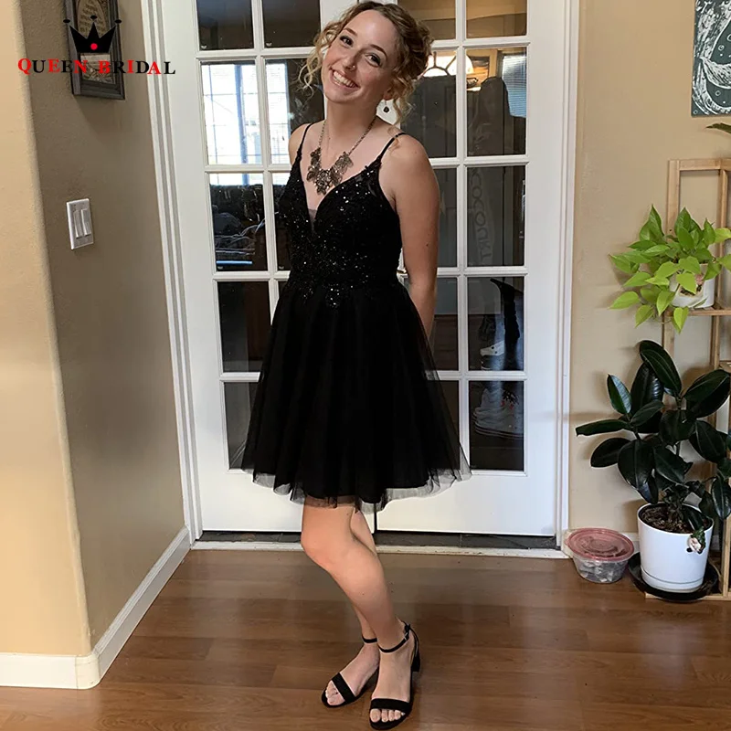 Black Spaghetti Strap Tulle Homecoming Dresses 2023 Sexy A-LINE V-Neck Lace Beaded vestidos de fiesta Custom Made HH16
Black Spaghetti Strap Tulle Homecoming Dresses 2023 Sexy A-LINE V-Neck Lace Beaded vestidos de fiesta Custom Made HH16