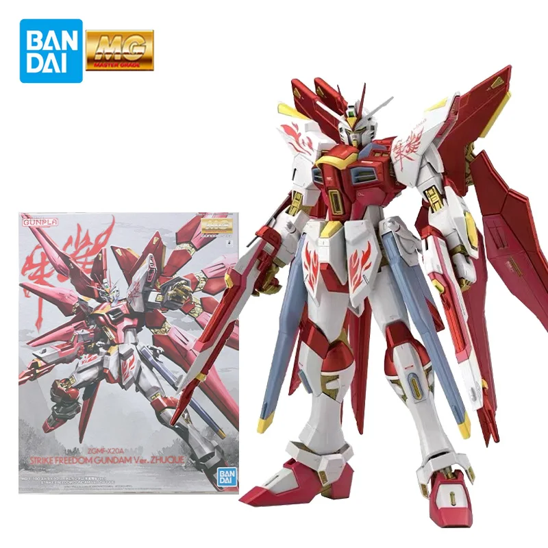 Оригинальный Bandai MG 1/100 ZGMF-X20A Страйк Фридом Gundam Vermilion Bird Dance Flame Ver. Комплект пластиковых моделей аниме PB Limited
Оригинальный Bandai MG 1/100 ZGMF-X20A Страйк Фридом Gundam Vermilion Bird Dance Flame Ver. Комплект пластиковых моделей аниме PB Limited