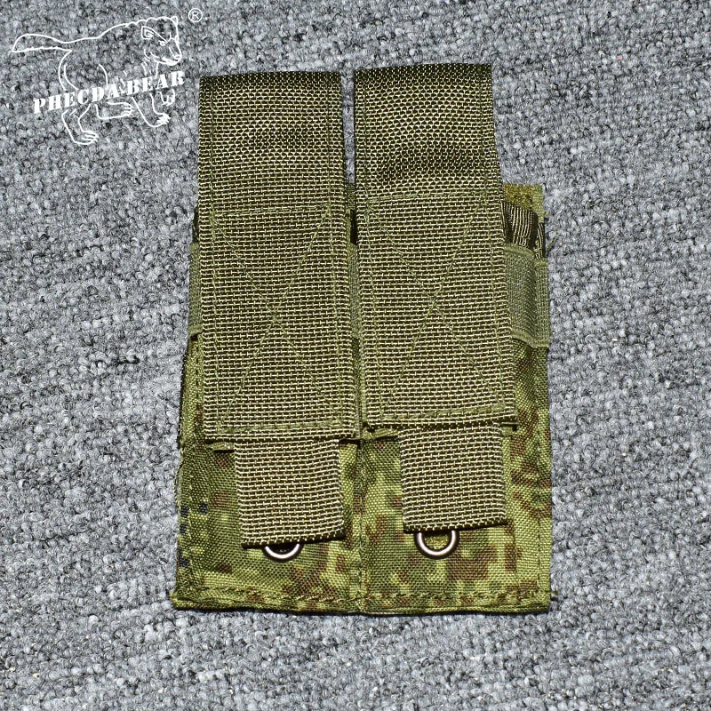 

PHECDA military gear 500D waterproof nylon MOLLE system magazine pouch pistol Russia EMR camouflage 2-mag pouch pistol mag pouch
