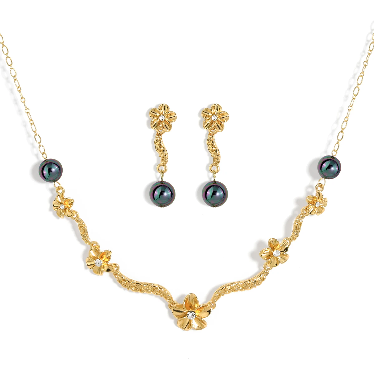 Elegance Shine 18k Gold Plated Flower Hawaiian Island Shell Pearl Necklace Earrings Set Women Valentine's Day Gift
Elegance Shine 18k Gold Plated Flower Hawaiian Island Shell Pearl Necklace Earrings Set Women Valentine's Day Gift