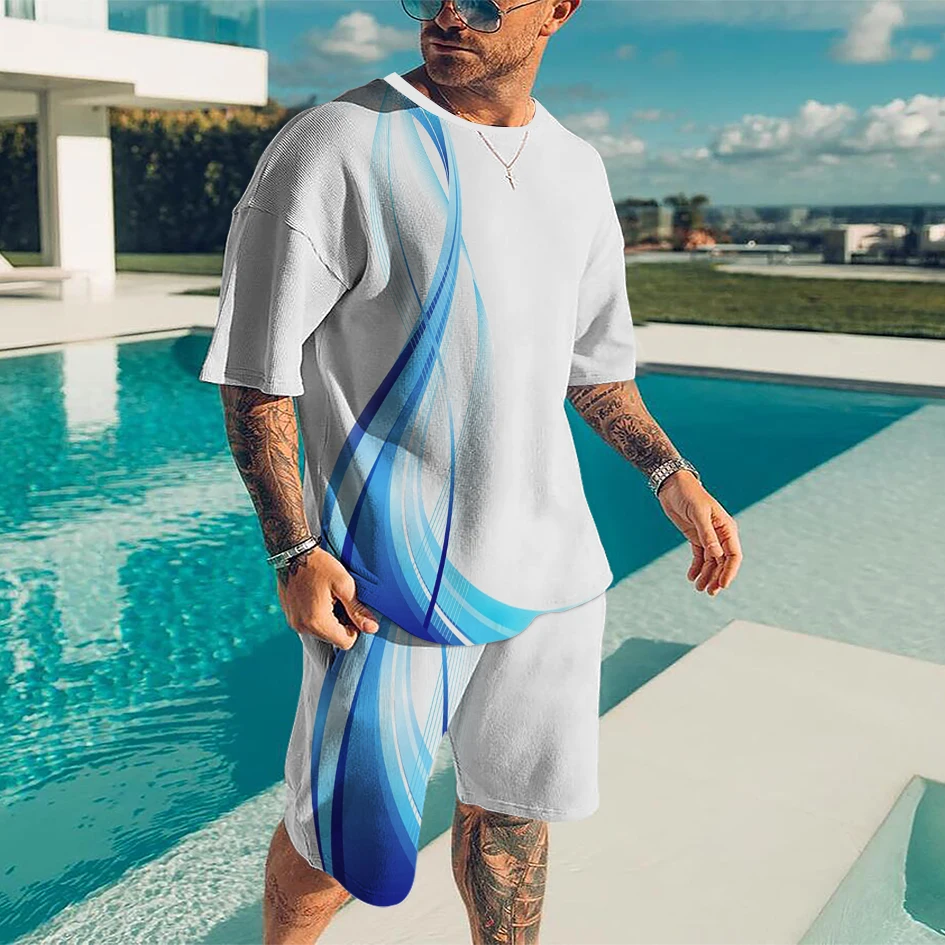 Summer Harajuku Men's 3D Print T-shirt Set Casual Sport Matching Short Suit Oversized Tracksuit Set Daily Men Sets Short Outfits
Summer Harajuku Men's 3D Print T-shirt Set Casual Sport Matching Short Suit Oversized Tracksuit Set Daily Men Sets Short Outfits