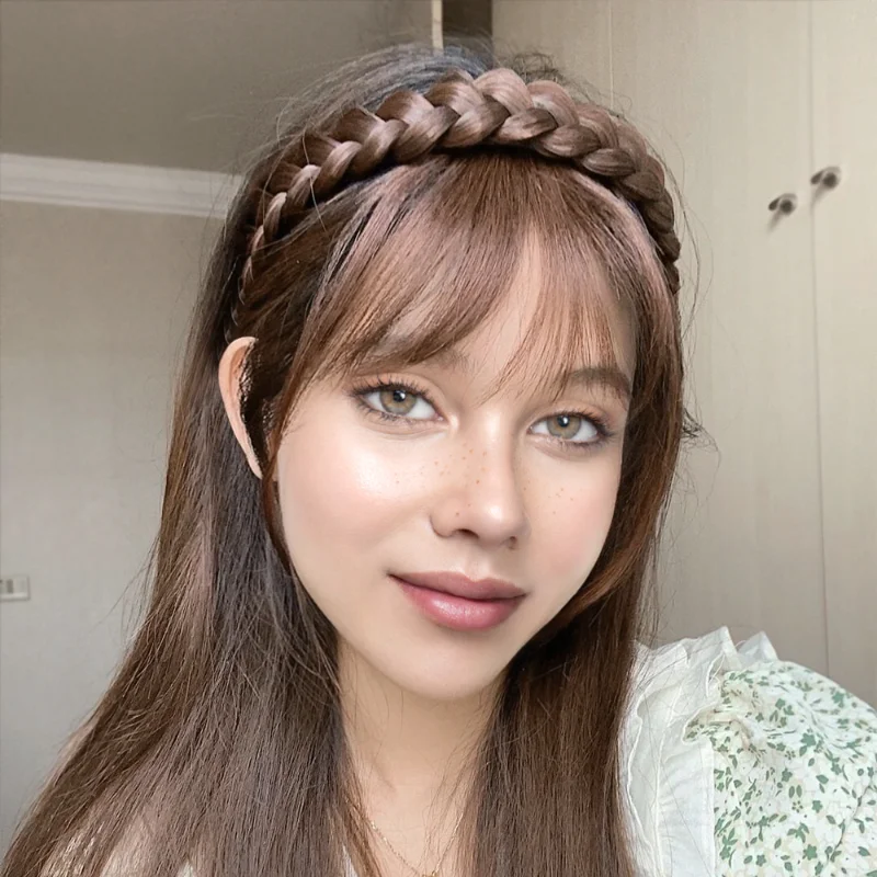 Wig Bangs Hairband Women Fake Hair Headband Hairpiece Clips Braided Simulation Fringe Hair Extension Girl Clips Hair Accessories
Wig Bangs Hairband Women Fake Hair Headband Hairpiece Clips Braided Simulation Fringe Hair Extension Girl Clips Hair Accessories