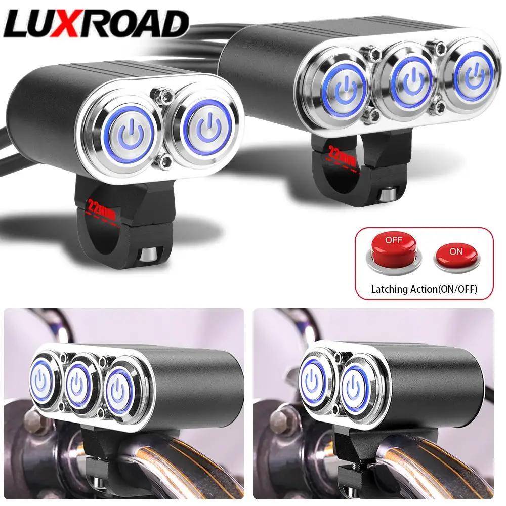 2Pcs Motorcycle 22mm (7/8") Handlebar Headlight ON/OFF LED Light Switch Scooter ATV Aluminum Alloy 3-Wire Waterproof Switch 12V
2Pcs Motorcycle 22mm (7/8") Handlebar Headlight ON/OFF LED Light Switch Scooter ATV Aluminum Alloy 3-Wire Waterproof Switch 12V