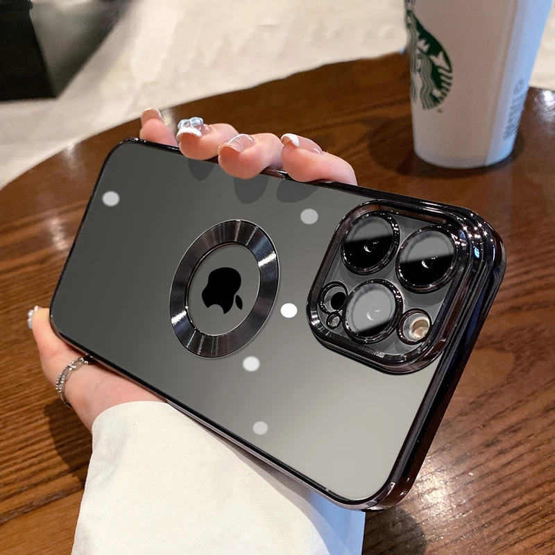 Square Plating Clear Case For iPhone 13 12 11 Pro Max X XR XS 7 8 Plus LOGO Hole Hollow Soft Silicone Glass Camera Cover
Square Plating Clear Case For iPhone 13 12 11 Pro Max X XR XS 7 8 Plus LOGO Hole Hollow Soft Silicone Glass Camera Cover