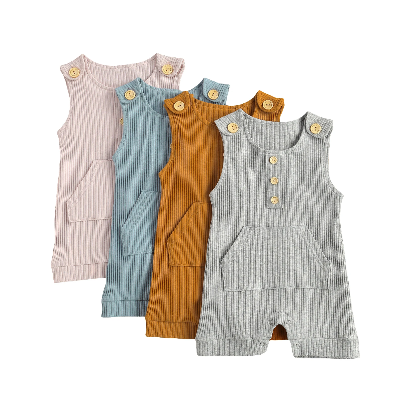 Newborn Baby Girls Boys Bodysuits Rompers Infant Sleeveless Shoulder Button Ribbed Playsuit Jumpsuit Baby Clothing for Summer
Newborn Baby Girls Boys Bodysuits Rompers Infant Sleeveless Shoulder Button Ribbed Playsuit Jumpsuit Baby Clothing for Summer