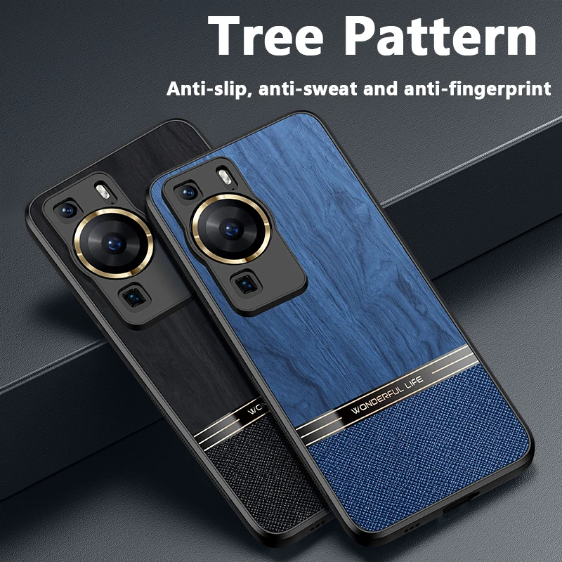 

Чехол для телефона с рисунком дерева для Huawei P30 P40 P50 P60 Pro, противоударный однотонный роскошный нескользящий защитный чехол с защитой от царапин