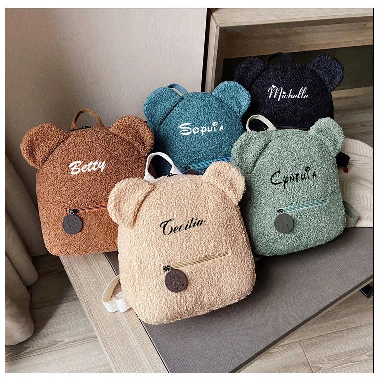 Personalised Womens Girls Cute Bear Pattern Backpack Plush Toddler Backpack for girls Custom Name Small Casual Shoulder Daypack
Personalised Womens Girls Cute Bear Pattern Backpack Plush Toddler Backpack for girls Custom Name Small Casual Shoulder Daypack