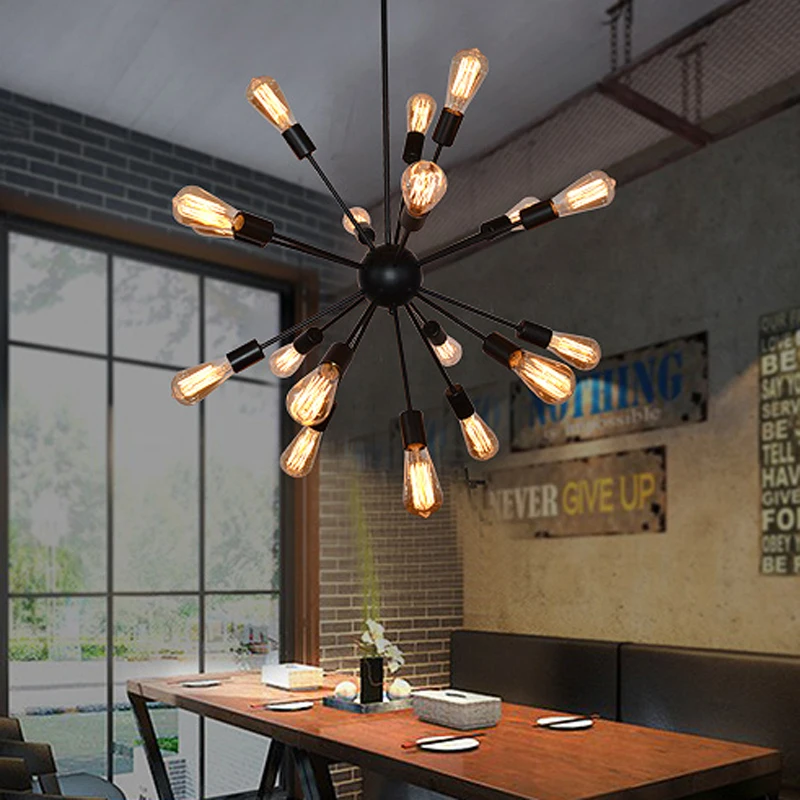 E27 Edison Bulbs Vintage Industrial Loft Pendant Light 12/16/18/20 Head Sputnik Pendant Lamp Restaurant Bar Lights
E27 Edison Bulbs Vintage Industrial Loft Pendant Light 12/16/18/20 Head Sputnik Pendant Lamp Restaurant Bar Lights