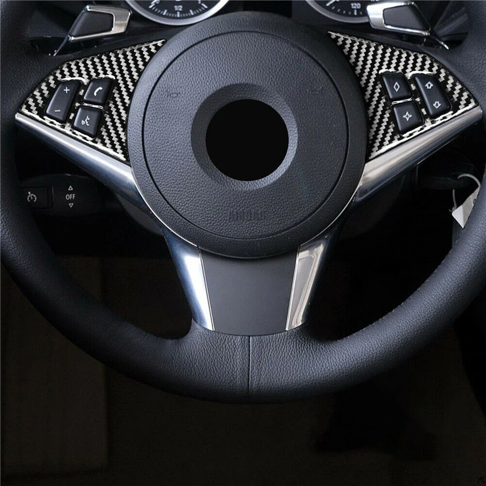 Trim Steering Wheel Button Accessories Black Carbon Fiber Fittings Interior Protect Reliable Waterproof Durable
Trim Steering Wheel Button Accessories Black Carbon Fiber Fittings Interior Protect Reliable Waterproof Durable