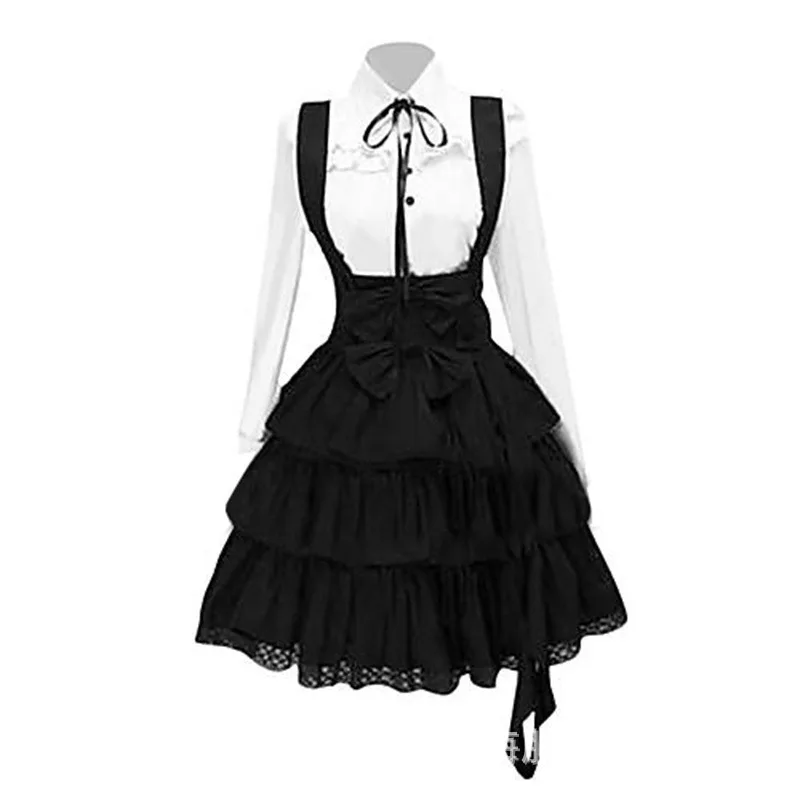 2022 Women's Classic Lolita Dress Vintage Inspired Women's Outfits Cosplay Anime Girl Black Long Sleeve Knee Length Shirt Dress
2022 Women's Classic Lolita Dress Vintage Inspired Women's Outfits Cosplay Anime Girl Black Long Sleeve Knee Length Shirt Dress