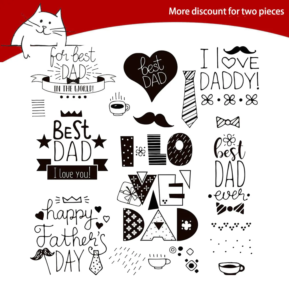 Happy Father's DayClear Stamps For Scrapbooking Card Making Photo Album Silicone Stamp DIY Decorative Crafts
Happy Father's DayClear Stamps For Scrapbooking Card Making Photo Album Silicone Stamp DIY Decorative Crafts