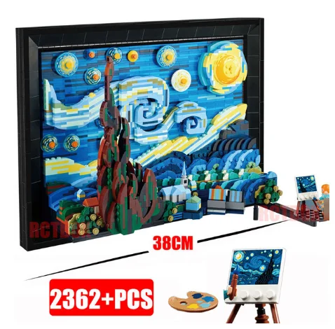 Картина Винсента Звездная ночь 21333 2316 шт. Moc Искусство Живопись строительные блоки кирпичи модель обучающая игрушка подарок для детей
Картина Винсента Звездная ночь 21333 2316 шт. Moc Искусство Живопись строительные блоки кирпичи модель обучающая игрушка подарок для детей