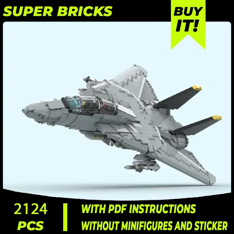 Конструктор Moc 14D военная модель модульные блоки суперtomcat Fighter по технологии