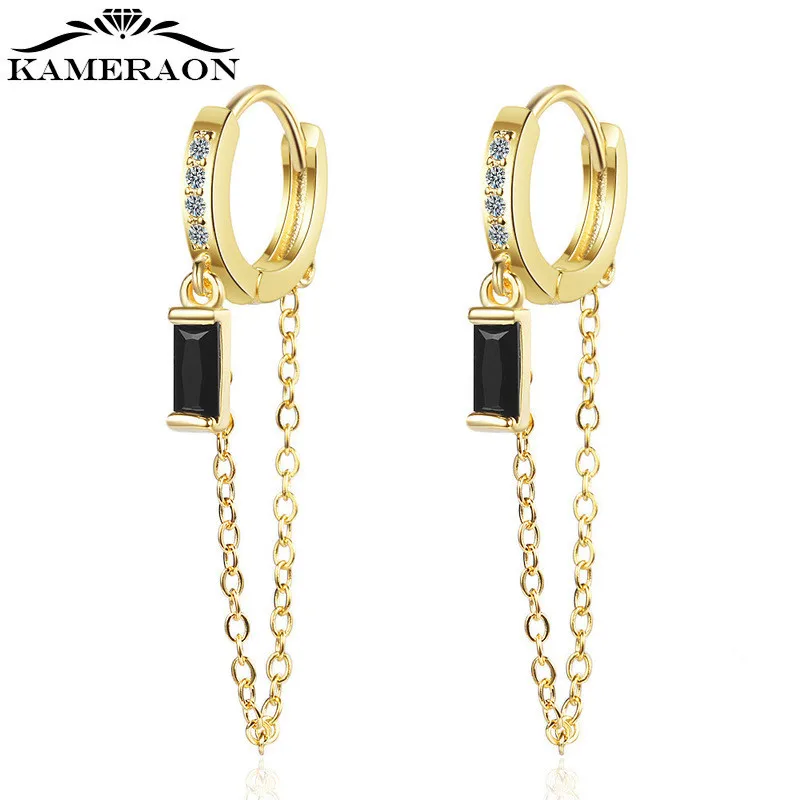 KAMERAON Simple Long Tassel Small Ear Buckle Wild Zircon Earrings Korean Hoop Earrings for Women Hip Hop Fashion Jewelry
KAMERAON Simple Long Tassel Small Ear Buckle Wild Zircon Earrings Korean Hoop Earrings for Women Hip Hop Fashion Jewelry