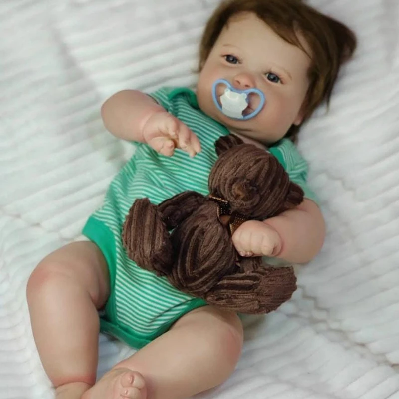 60CM Reborn Fat Baby Boy Doll Joseph Awake Cute Top Quality Handmade Doll with Hand-rooted Brown Hair High Quality Doll
60CM Reborn Fat Baby Boy Doll Joseph Awake Cute Top Quality Handmade Doll with Hand-rooted Brown Hair High Quality Doll