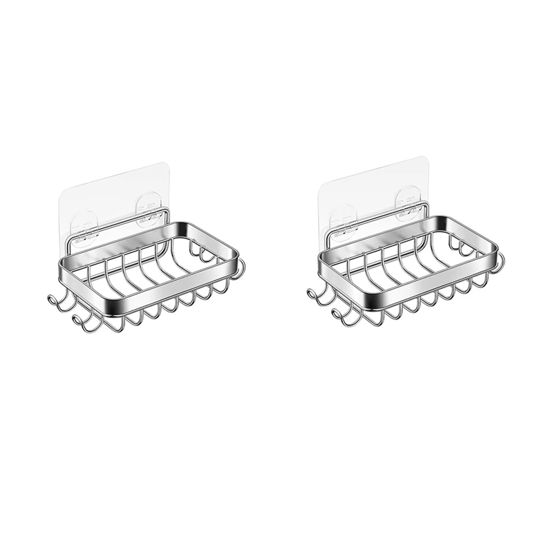 2Pcs Shower Wall Soap Dish Holder: Wall Mounted Draining Soap Saver for Bathroom Tile - Rectangle Bar Soapdish
2Pcs Shower Wall Soap Dish Holder: Wall Mounted Draining Soap Saver for Bathroom Tile - Rectangle Bar Soapdish