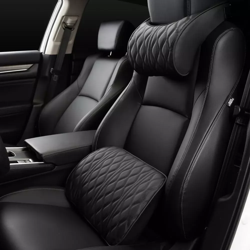 Car Neck Pillow PU Leather Lumbar Waist Support For Seat Memory Backrest Headrest Cushion Auto Gadget Accesorios Interior
Car Neck Pillow PU Leather Lumbar Waist Support For Seat Memory Backrest Headrest Cushion Auto Gadget Accesorios Interior