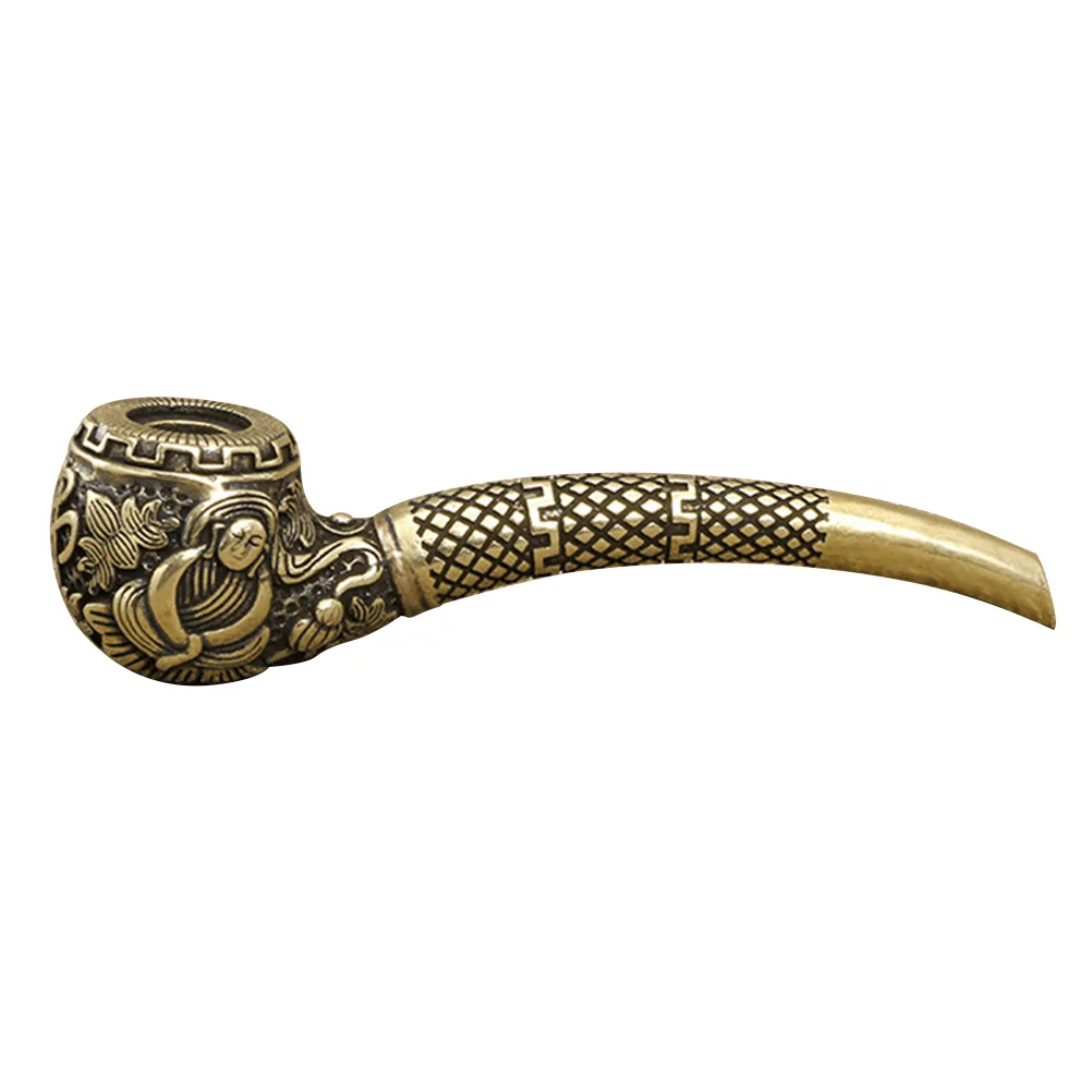 1 Pc Vintage Delicate Tobacco Pipe Adornment Brass Crafts for Decor Living Room Home
1 Pc Vintage Delicate Tobacco Pipe Adornment Brass Crafts for Decor Living Room Home