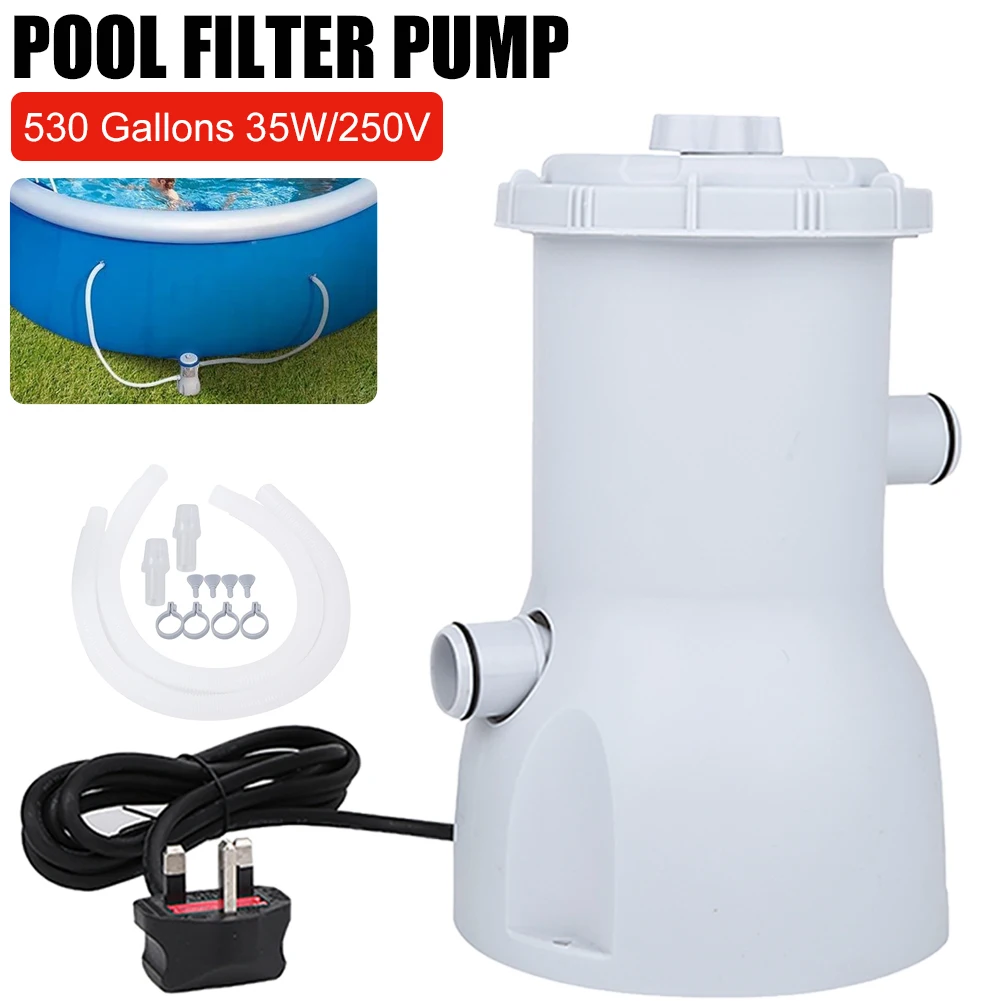 Swimming Pool Pump And Filter Kit EK Plug 250V Electric 530GPH Pump Flow Rate Pool Fish Pond Pump With Filter Replacement
Swimming Pool Pump And Filter Kit EK Plug 250V Electric 530GPH Pump Flow Rate Pool Fish Pond Pump With Filter Replacement