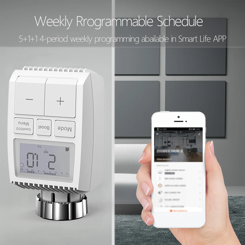 Термостатический контрольный радиатор Zigbee3.0 Tuya с Wi-Fi, устройство для контроля температуры, программируемый беспроводной термостат для комн...
Термостатический контрольный радиатор Zigbee3.0 Tuya с Wi-Fi, устройство для контроля температуры, программируемый беспроводной термостат для комн...