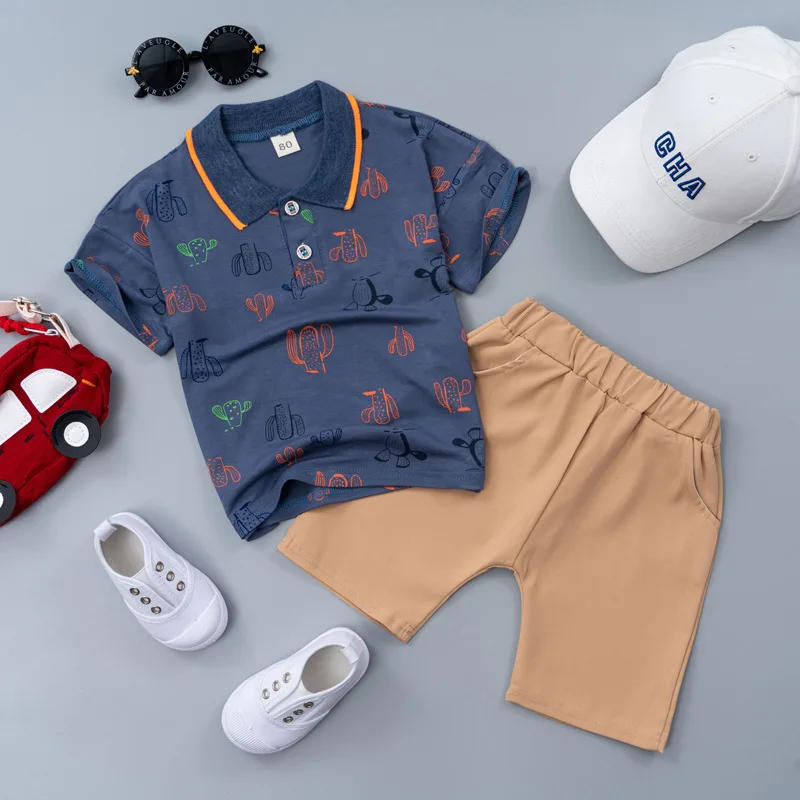 2 шт./комплект, детский топ с принтом кактуса и шорты
2 шт./комплект, детский топ с принтом кактуса и шорты