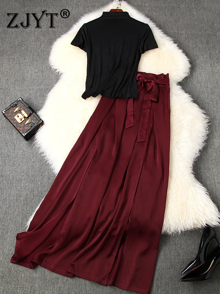 ZJYT Long Skirt Sets Summer Outfit Women Elegant 2022 Fashion Casual Party Two Pieces Dress Suits Short Sleeve Lurex Top Twinset
ZJYT Long Skirt Sets Summer Outfit Women Elegant 2022 Fashion Casual Party Two Pieces Dress Suits Short Sleeve Lurex Top Twinset