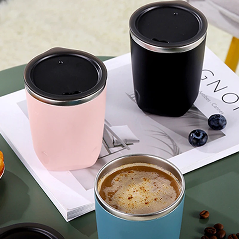 

Термокружка, кофейная чашка, пивная чашка из нержавеющей стали для чая, кофе, бутылка для воды, вакуумная Изолированная герметичная розовая бутылка с крышками
