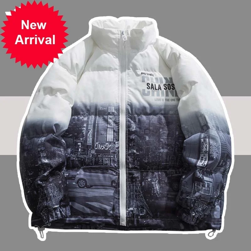 Down Hip Hop Oversized Jacket Parka Men Gradient Street View Print Harajuku Cotton 2023 Winter Padded Jacket Coat Warm Outwear
Down Hip Hop Oversized Jacket Parka Men Gradient Street View Print Harajuku Cotton 2023 Winter Padded Jacket Coat Warm Outwear