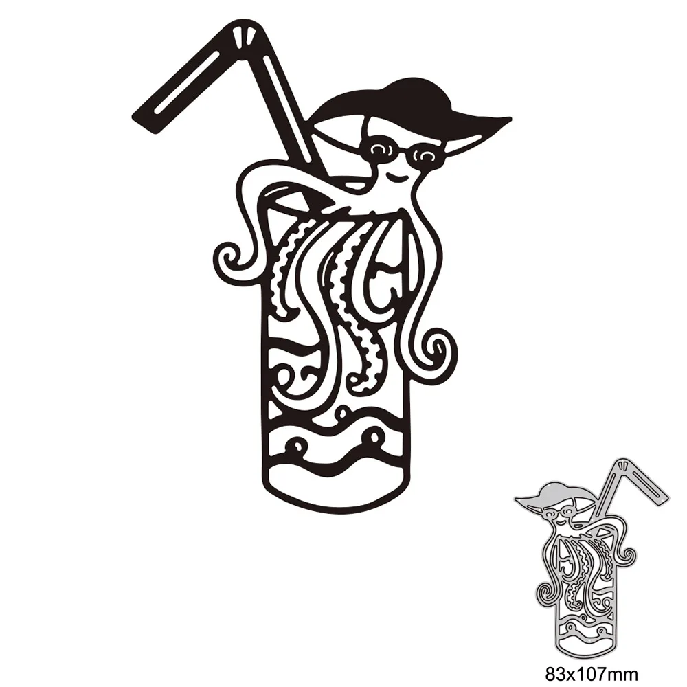 Octopus Cools Ice Drinks Cup Metal Cutting Dies For DIY Scrapbook Cutting Die Paper Cards Embossed Decorative Craft Die Cut New
Octopus Cools Ice Drinks Cup Metal Cutting Dies For DIY Scrapbook Cutting Die Paper Cards Embossed Decorative Craft Die Cut New