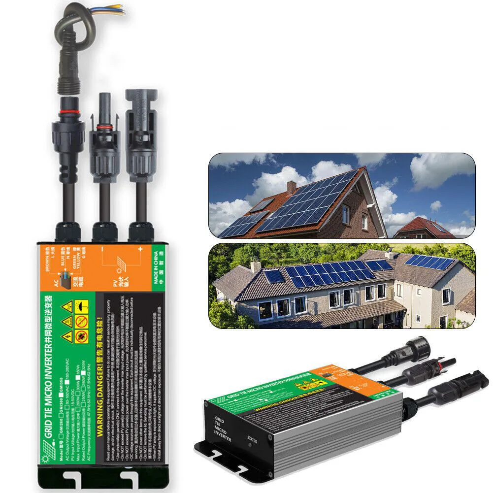 DC 10.8-50V 350W Solar Microinverter MPPT Grid Tie Pure Sine Wave Inverter MPPT GMI350 Solar PV Inverter Solar System Accessries
DC 10.8-50V 350W Solar Microinverter MPPT Grid Tie Pure Sine Wave Inverter MPPT GMI350 Solar PV Inverter Solar System Accessries