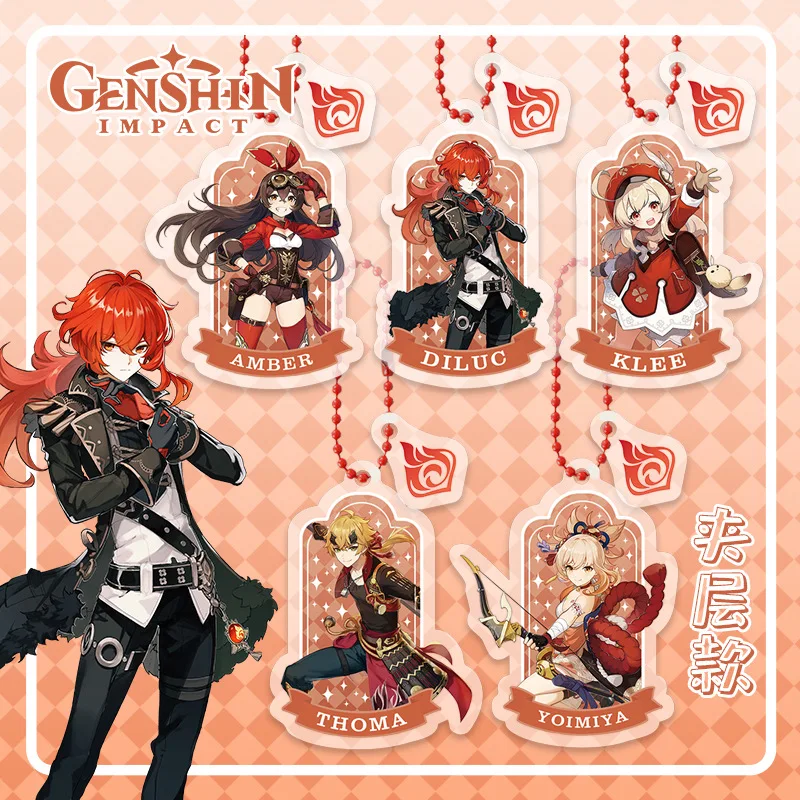 10 Pcs/lot Genshin Impact Acrylic Keychain Amber Klee Diluc Key Cover Chain Jewelry Bag Accessories
10 Pcs/lot Genshin Impact Acrylic Keychain Amber Klee Diluc Key Cover Chain Jewelry Bag Accessories