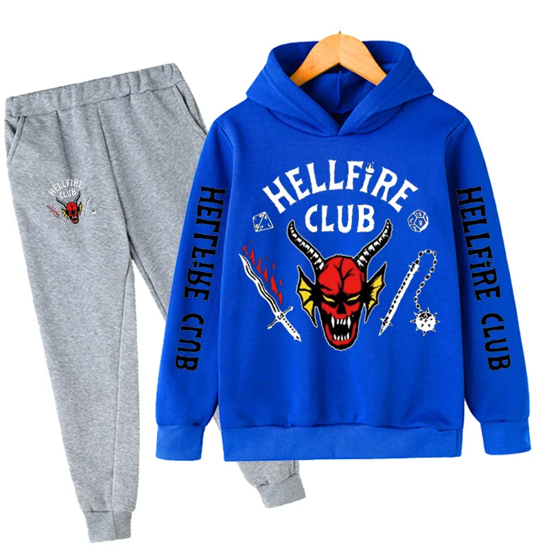Children Stranger Things 4 Sweatshirts+Pants Set Spring Autumn Children Clothing Suits Kids Baby Hellfire Club Costumes Outfits
Children Stranger Things 4 Sweatshirts+Pants Set Spring Autumn Children Clothing Suits Kids Baby Hellfire Club Costumes Outfits
